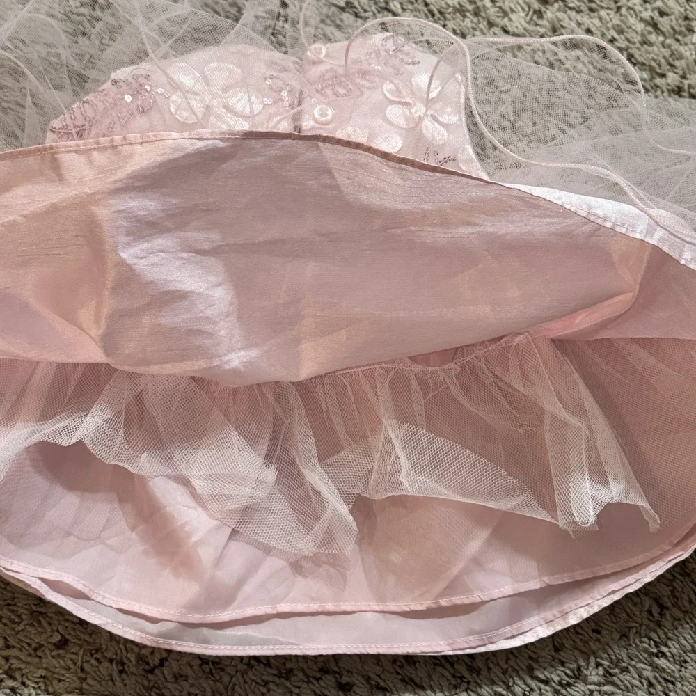 Emma Rose Pink Tulle Baby Party Wedding‎ Holiday Dress 3-6M NWT